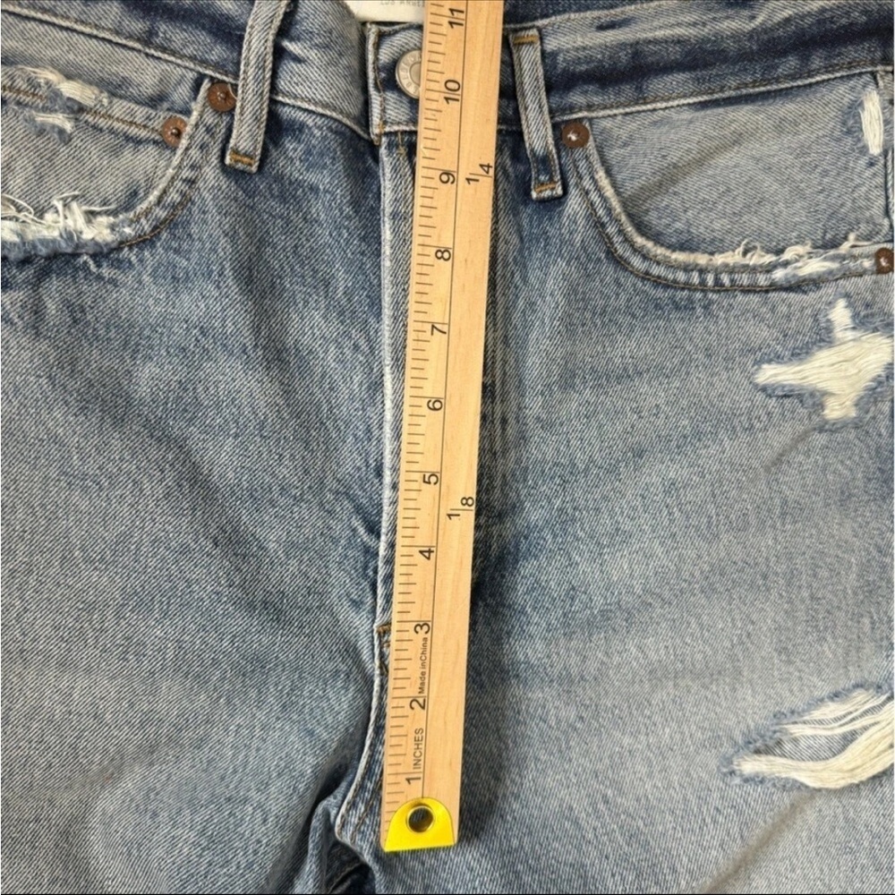 Agolde 90s Mid Rise Ripped Jeans Loose Fit Light Wash - Picture 8 of 13